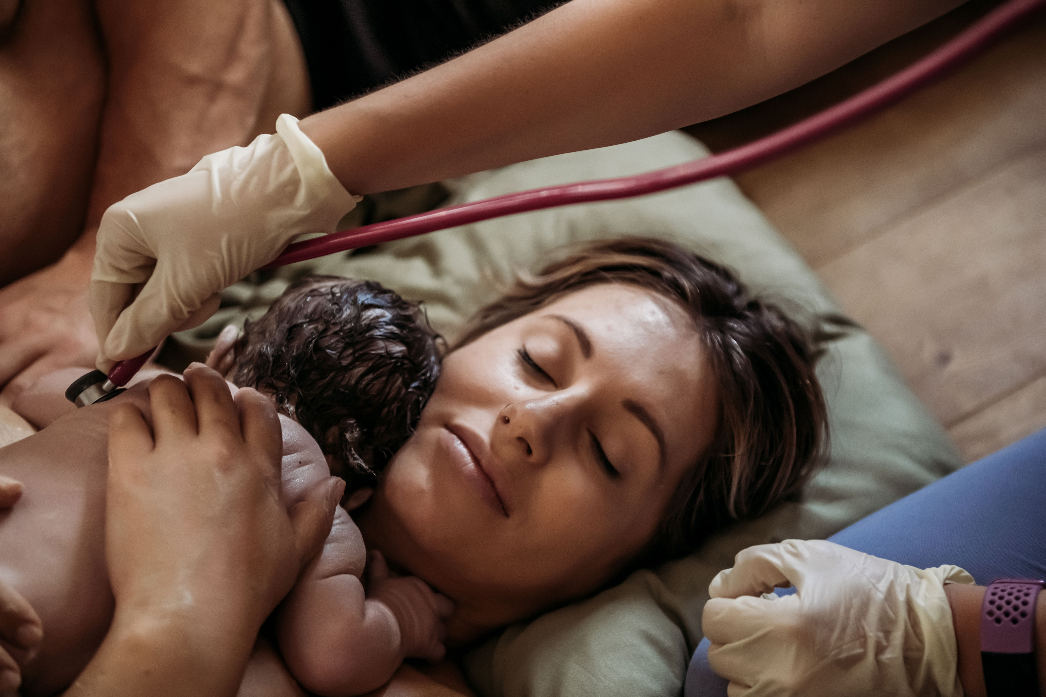 Blissful Tiffany and Newborn